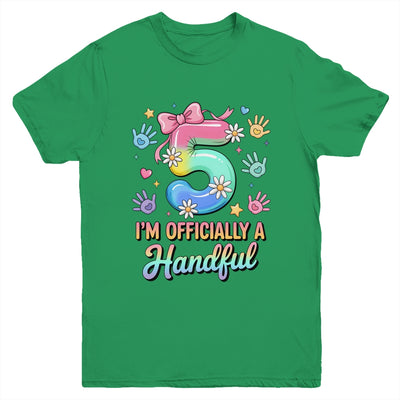I'm Officially A Handful Five 5th Birthday Girls Boys Kids Youth Shirt | siriusteestore