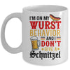 I'm On My Wurst Behavior I Dont Give A Schnitzel Oktoberfest Mug | siriusteestore