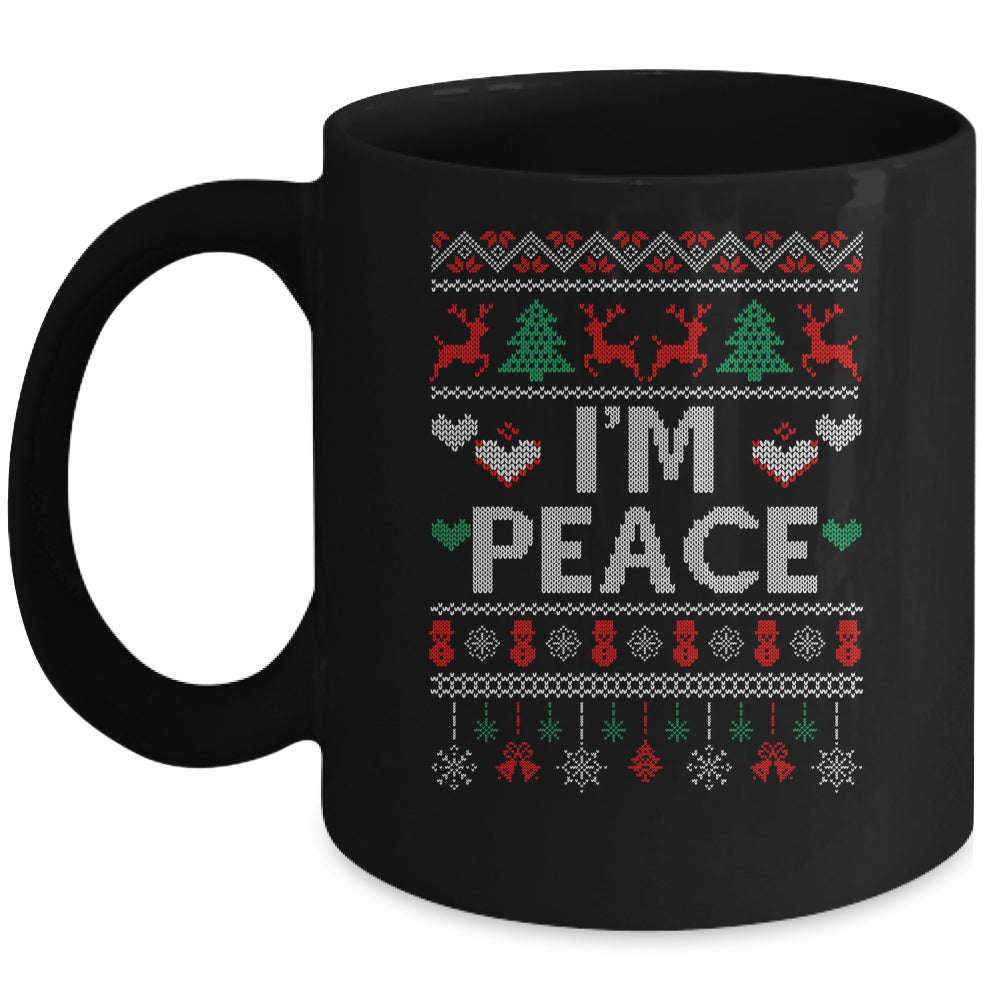 I'm Peace I Come In Peace Matching Ugly Christmas Mug | siriusteestore