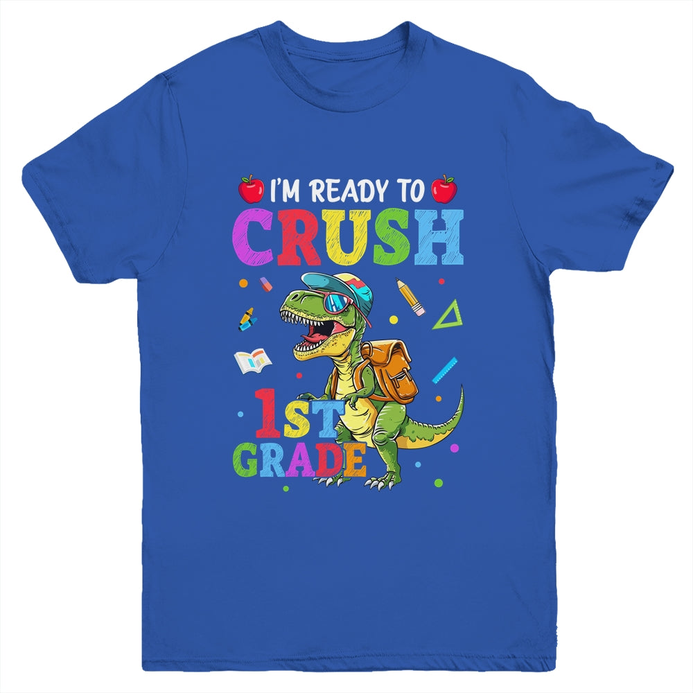 I'm Ready To Crush 1st Grade Dinosaur Back To School Kids Youth Shirt | siriusteestore