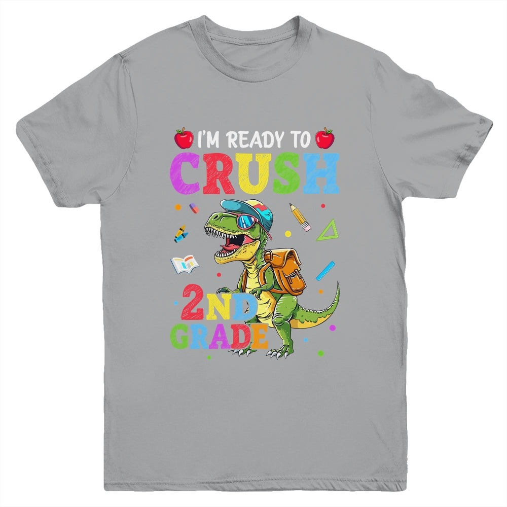 I'm Ready To Crush 2nd Grade Dinosaur Back To School Boy Kid Youth Shirt | siriusteestore