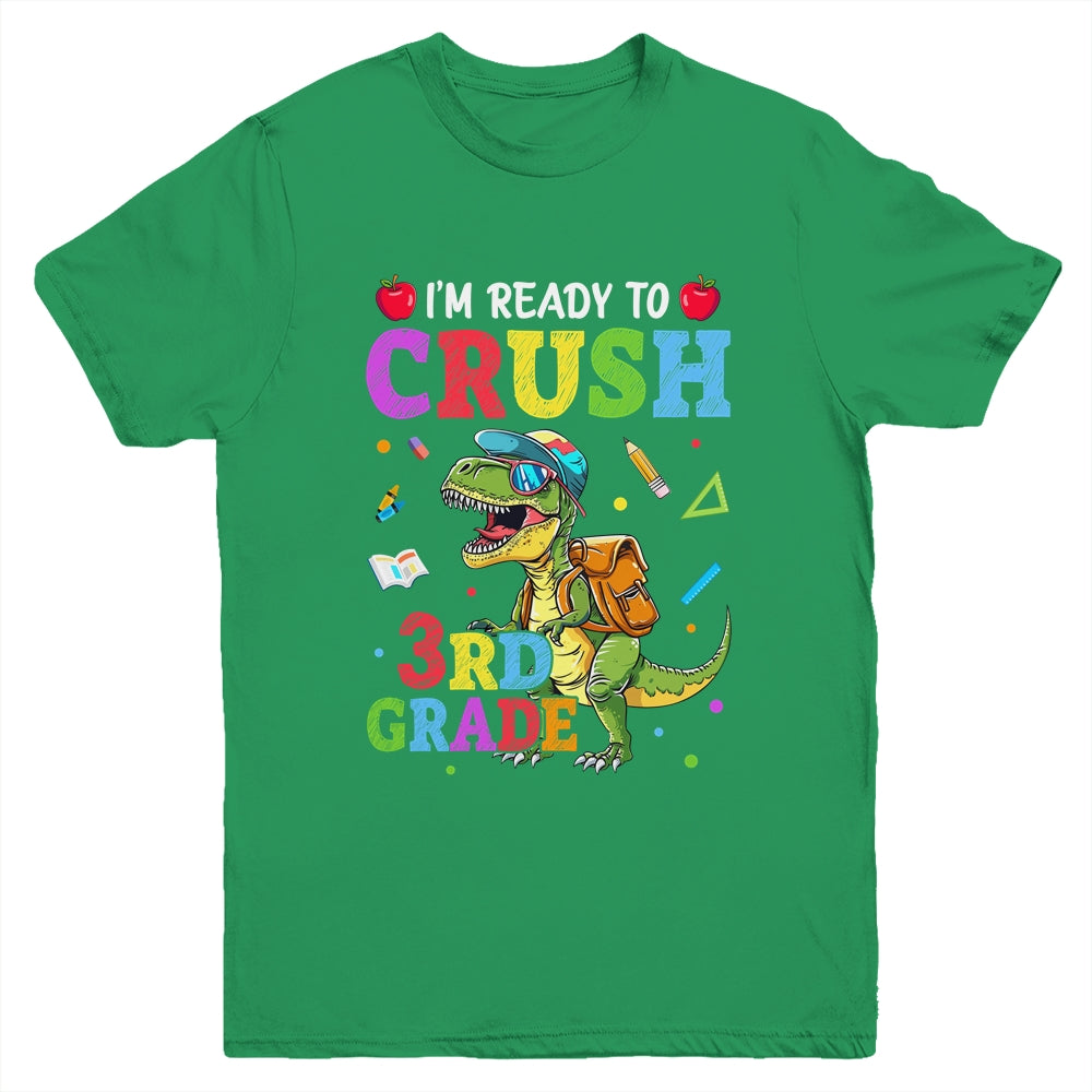 I'm Ready To Crush 3rd Grade Dinosaur Back To School Boy Kid Youth Shirt | siriusteestore