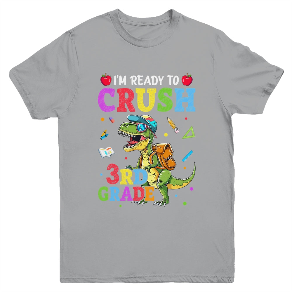 I'm Ready To Crush 3rd Grade Dinosaur Back To School Boy Kid Youth Shirt | siriusteestore