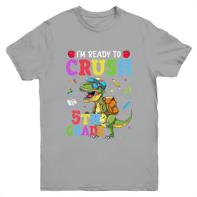 I'm Ready To Crush 5th Grade Dinosaur Back To School Boy Kid Youth Shirt | siriusteestore