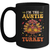 I'm The Auntie Turkey Matching Family Thanksgiving Costume Mug | siriusteestore