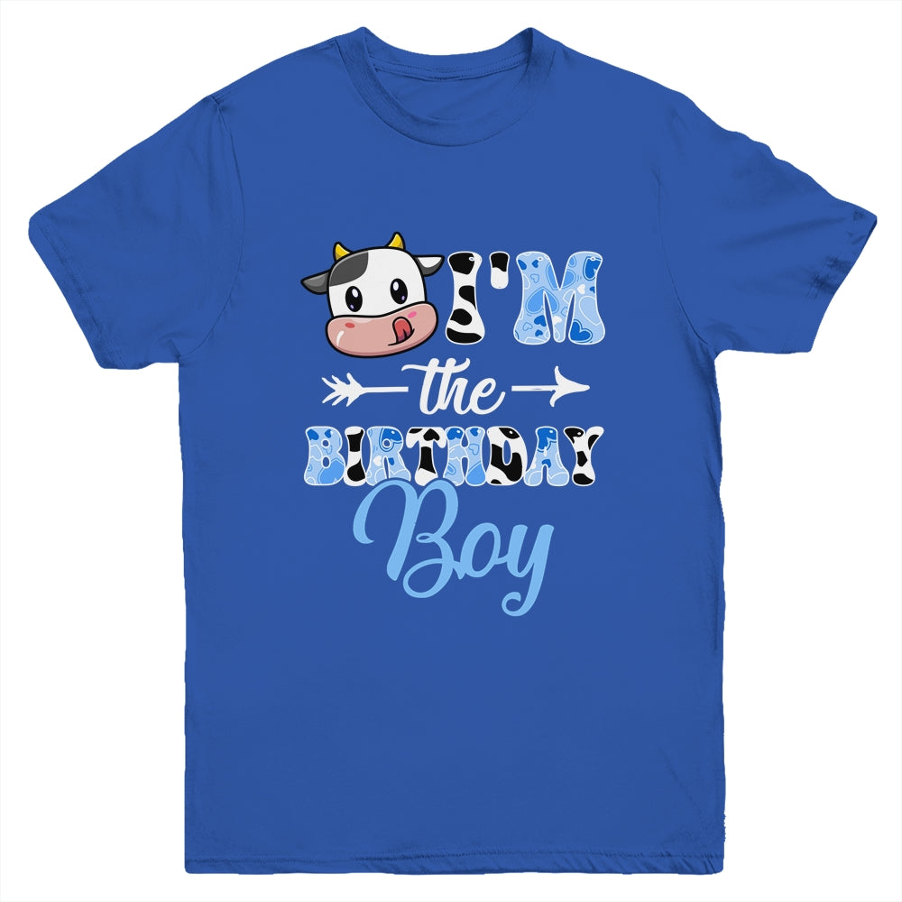 I'm The Birthday Boy Farm Cow 1St Birthday Boy Youth Shirt | siriusteestore