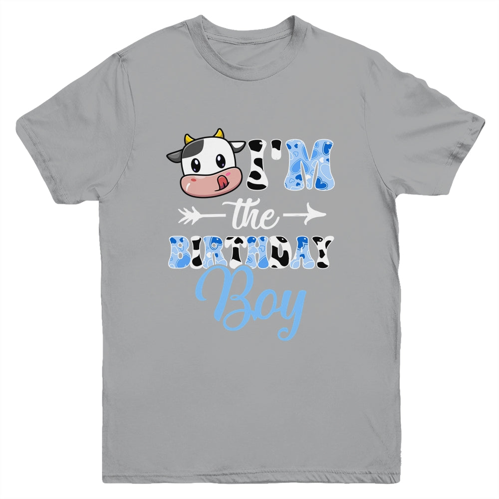 I'm The Birthday Boy Farm Cow 1St Birthday Boy Youth Shirt | siriusteestore