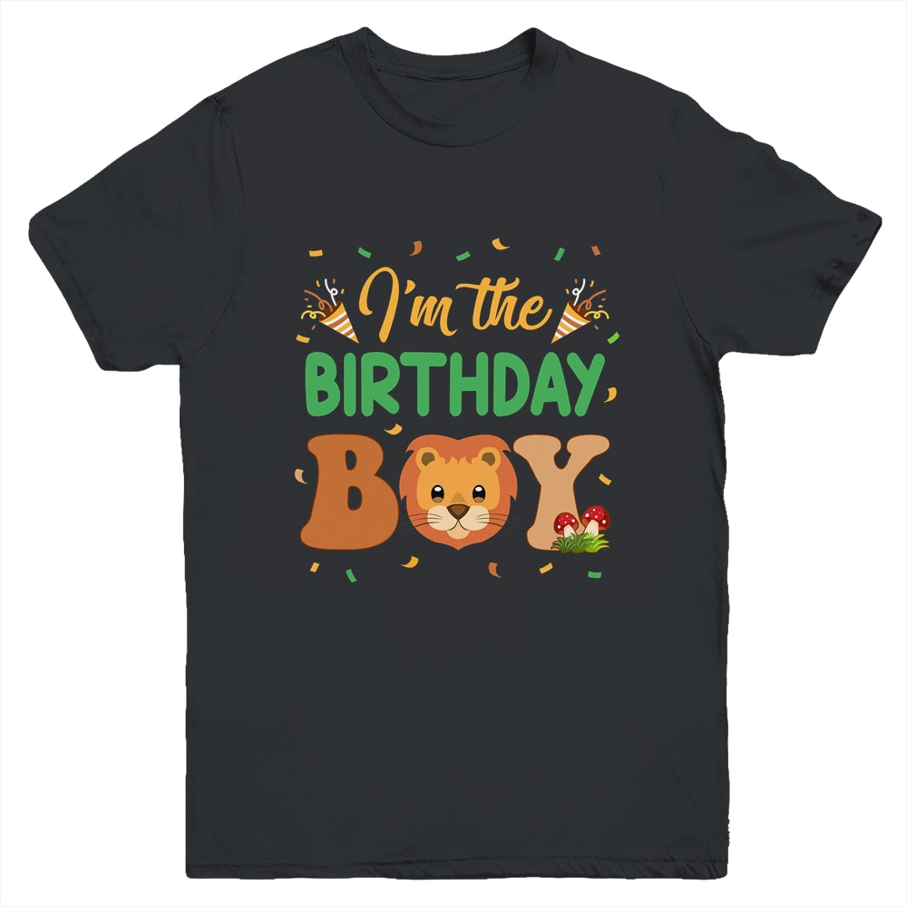 I'm The Birthday Boy Lion Family Party Decorations Youth Shirt | siriusteestore