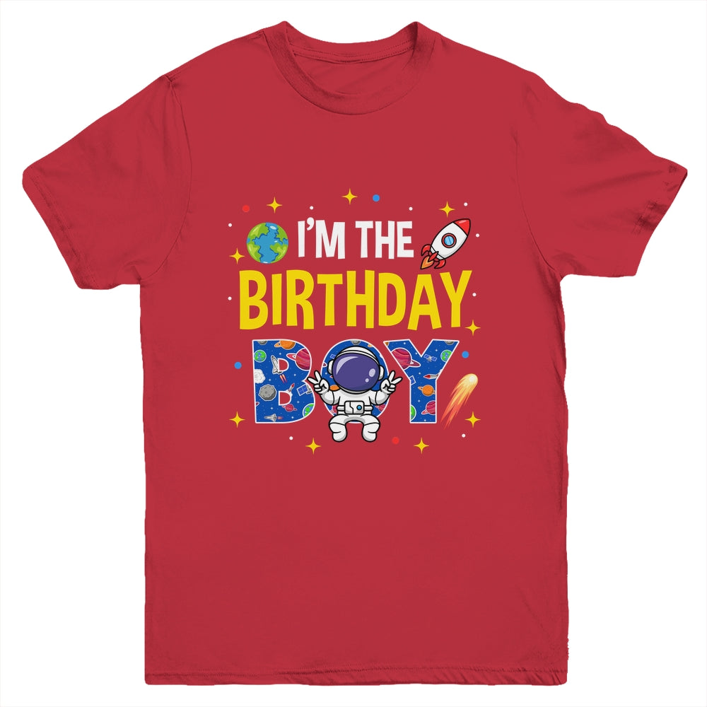 I'm The Birthday Boy Space Astronaut Family Birthday Youth Shirt | siriusteestore