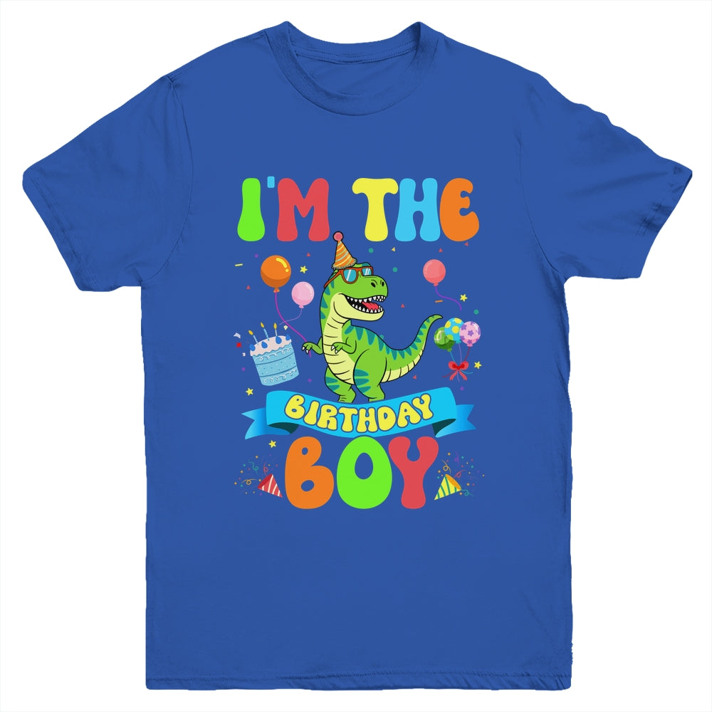 I'm The Birthday Boy TRex Dinosaur Birthday Family Youth Shirt | siriusteestore