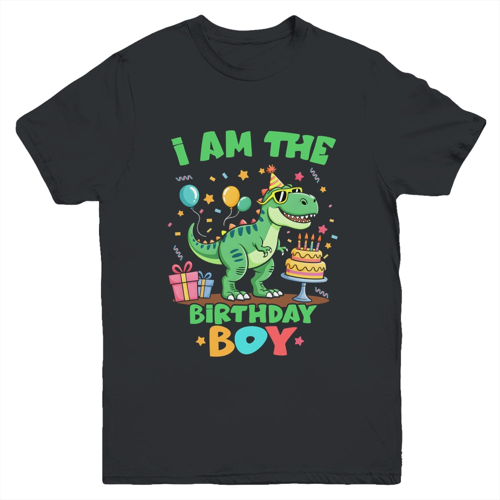 I'm The Birthday Boy T Rex Dinosaur Family Party Boys Youth Shirt | siriusteestore