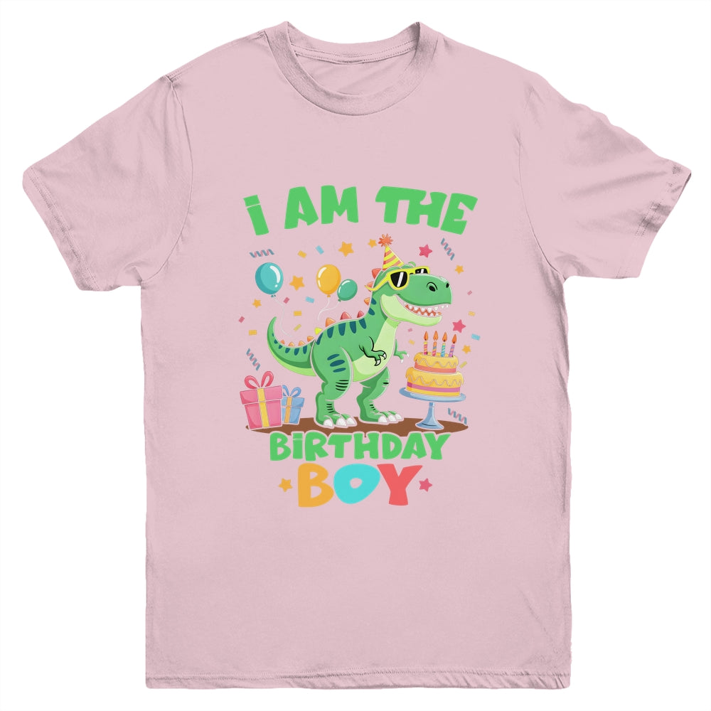 I'm The Birthday Boy T Rex Dinosaur Family Party Boys Youth Shirt | siriusteestore