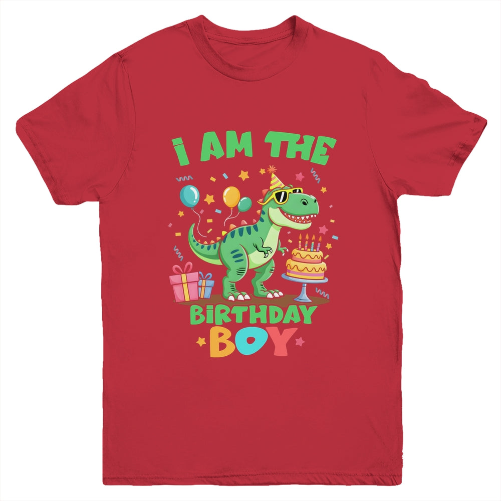 I'm The Birthday Boy T Rex Dinosaur Family Party Boys Youth Shirt | siriusteestore