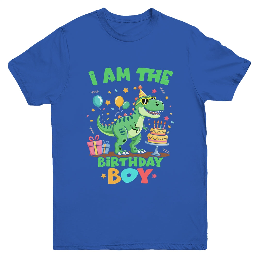 I'm The Birthday Boy T Rex Dinosaur Family Party Boys Youth Shirt | siriusteestore