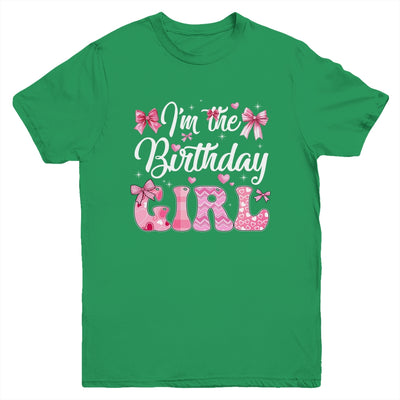 I'm The Birthday Girl 1st Birthday Family Pink Coquette Bow Youth Shirt | siriusteestore