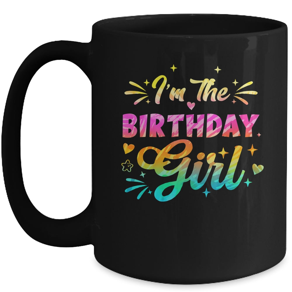 I'm The Birthday Girl Bday Tie Dye 1st Birthday Family Mug | siriusteestore