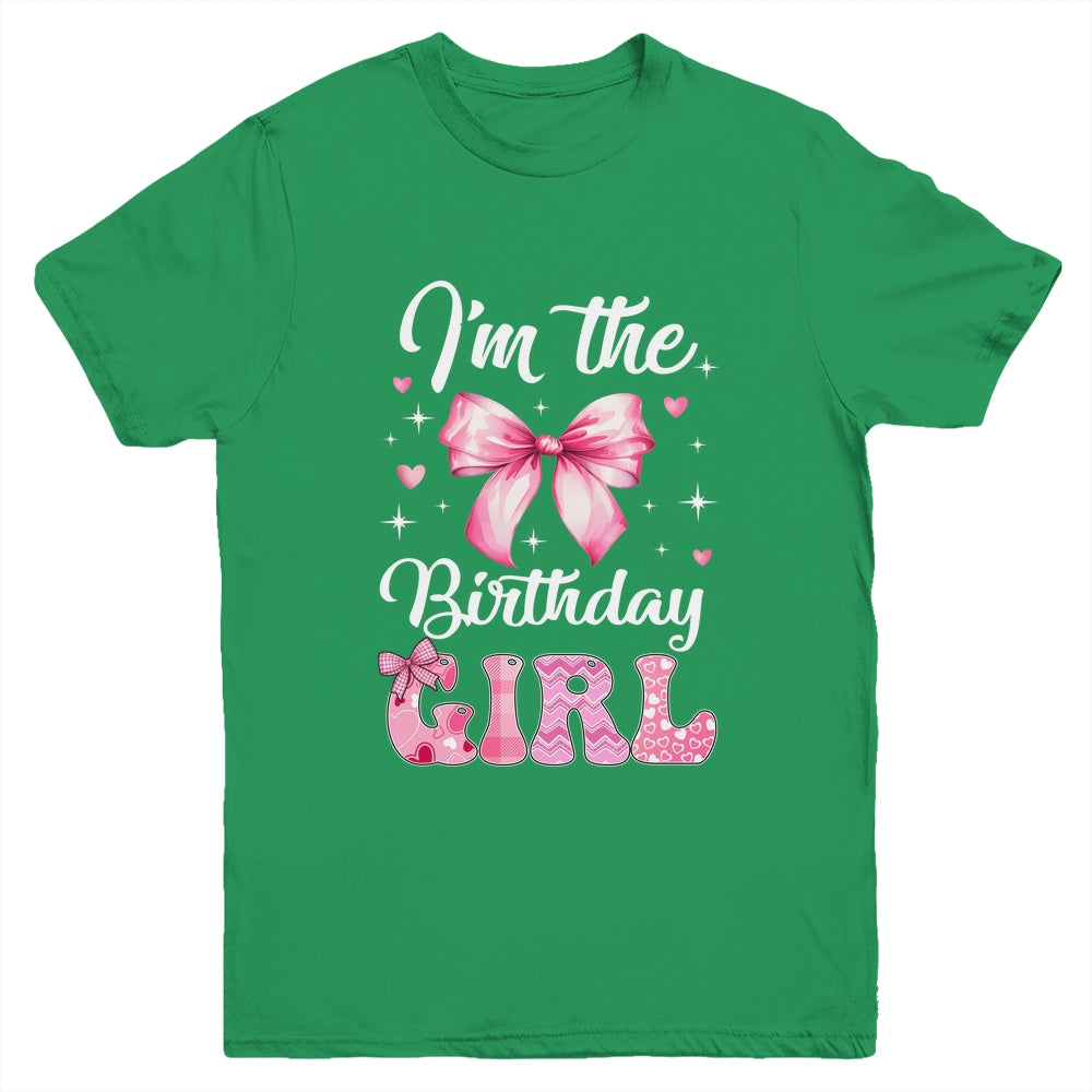 I'm The Birthday Girl Coquette Bow Cute Matching Family Youth Shirt | siriusteestore