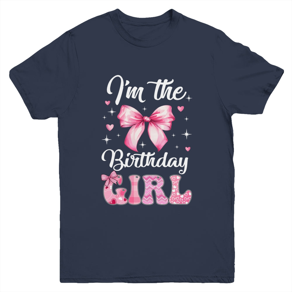 I'm The Birthday Girl Coquette Bow Cute Matching Family Youth Shirt | siriusteestore