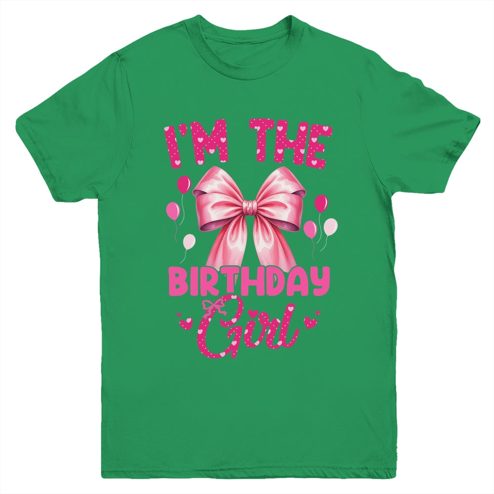 I'm The Birthday Girl Coquette Bow Matching Family Youth Shirt | siriusteestore