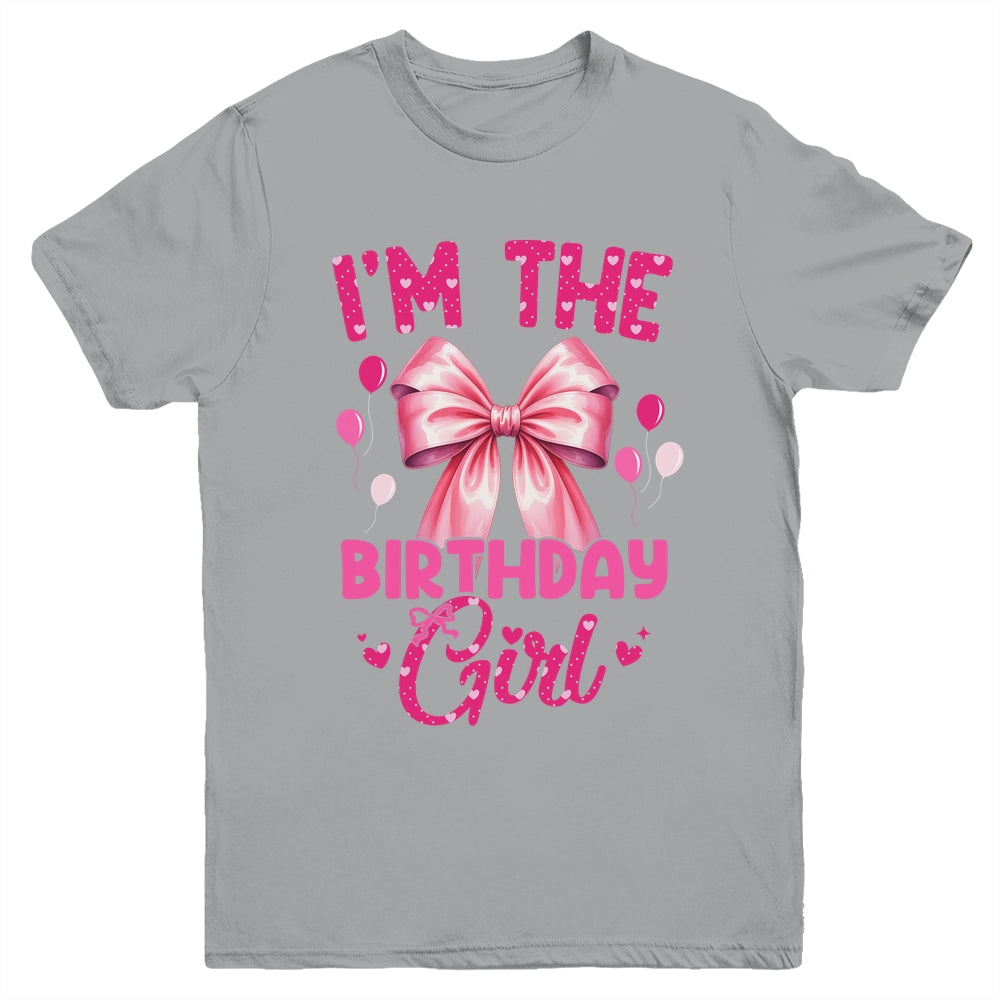 I'm The Birthday Girl Coquette Bow Matching Family Youth Shirt | siriusteestore