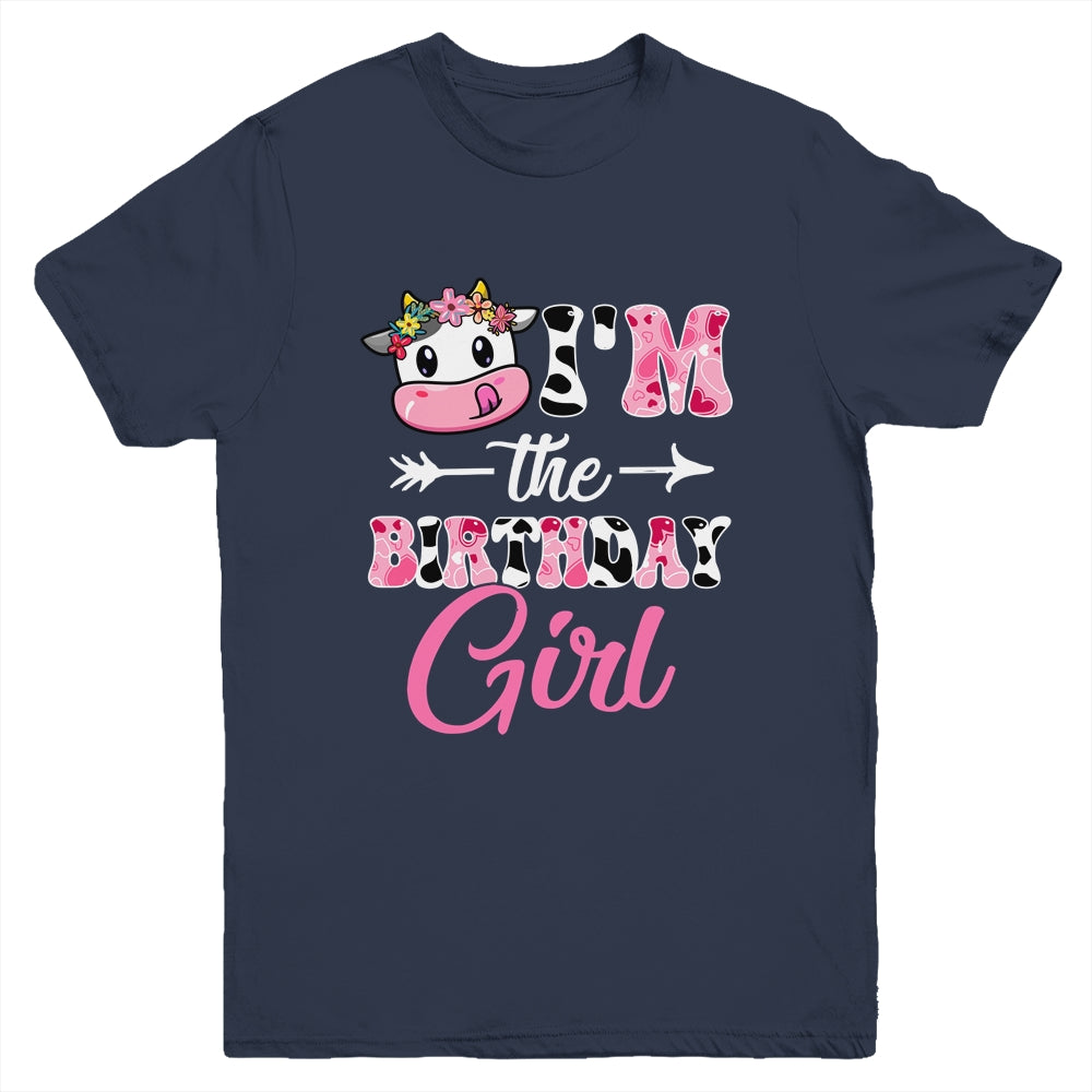 I'm The Birthday Girl Farm Cow 1St Birthday Girl Youth Shirt | siriusteestore