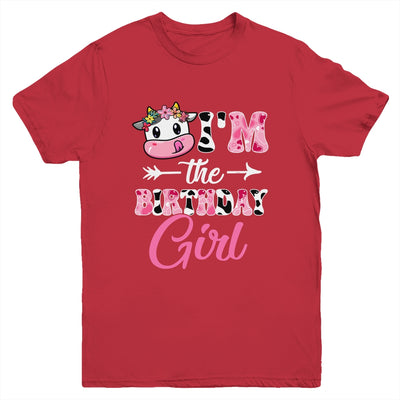 I'm The Birthday Girl Farm Cow 1St Birthday Girl Youth Shirt | siriusteestore