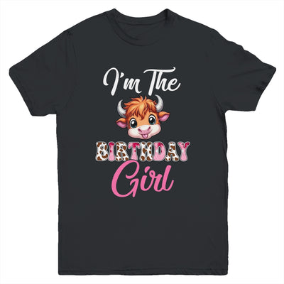 I'm The Birthday Girl Highland Cow Farm 1st Birthday Youth Shirt | siriusteestore