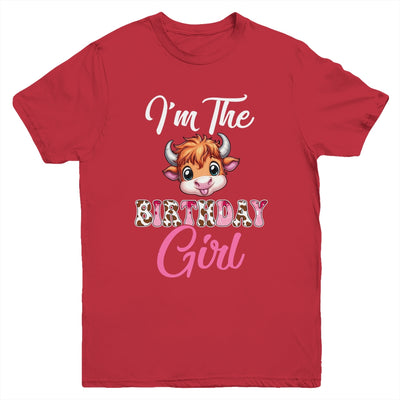 I'm The Birthday Girl Highland Cow Farm 1st Birthday Youth Shirt | siriusteestore