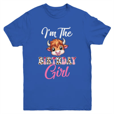 I'm The Birthday Girl Highland Cow Farm 1st Birthday Youth Shirt | siriusteestore