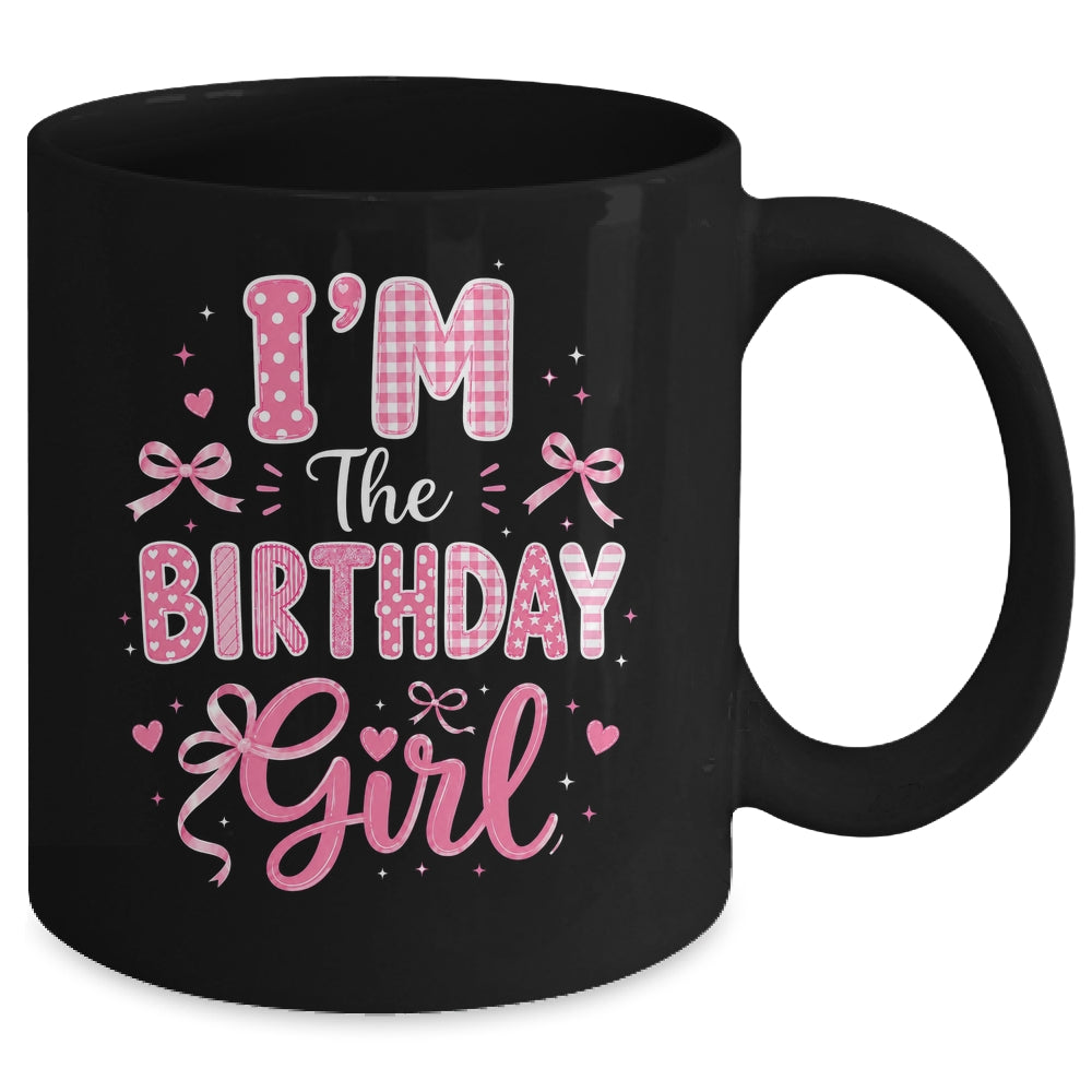 I'm The Birthday Girl Matching Pink Coquette Bow Birthday Mug | siriusteestore
