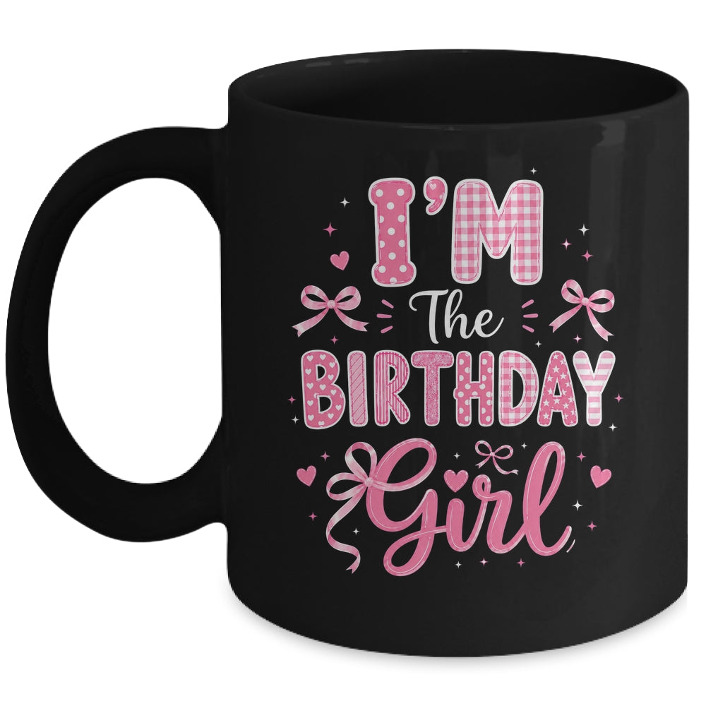 I'm The Birthday Girl Matching Pink Coquette Bow Birthday Mug | siriusteestore