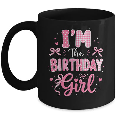 I'm The Birthday Girl Matching Pink Coquette Bow Birthday Mug | siriusteestore
