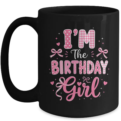 I'm The Birthday Girl Matching Pink Coquette Bow Birthday Mug | siriusteestore