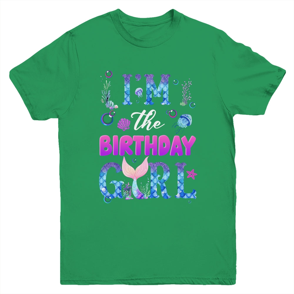 I'm The Birthday Girl Mermaid Family Party Matching Youth Shirt | siriusteestore