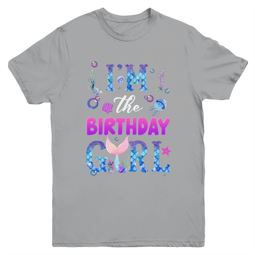 I'm The Birthday Girl Mermaid Family Party Matching Youth Shirt | siriusteestore
