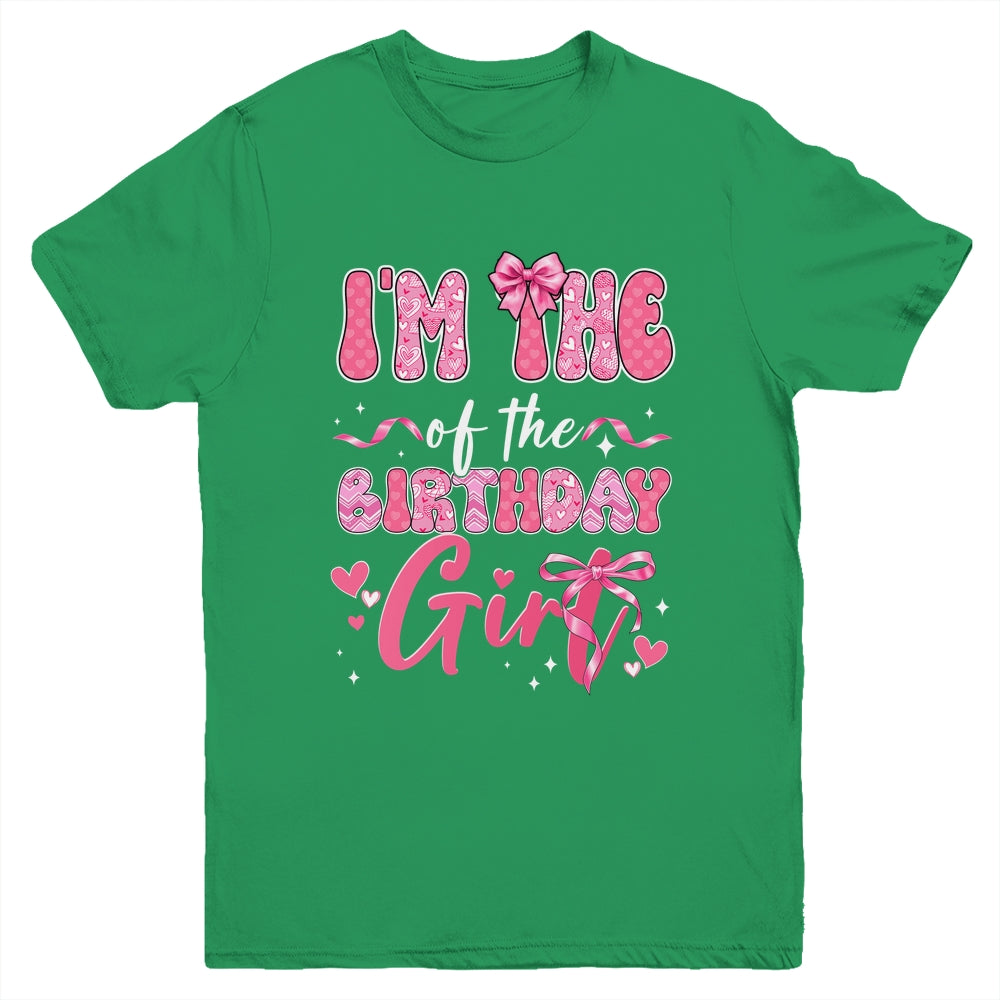 I'm The Birthday Girl Pink Coquette Bow Family Kids Youth Shirt | siriusteestore
