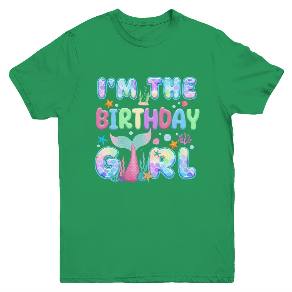 I'm The Birthday Mermaid Girl Family Matching Party Youth Shirt | siriusteestore