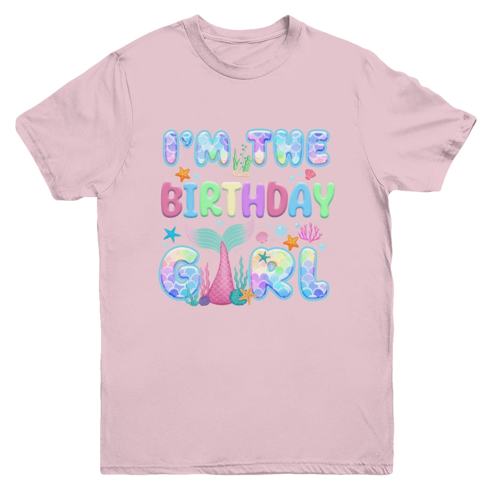 I'm The Birthday Mermaid Girl Family Matching Party Youth Shirt | siriusteestore