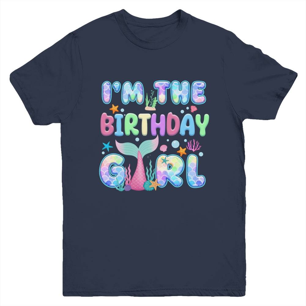 I'm The Birthday Mermaid Girl Family Matching Party Youth Shirt | siriusteestore