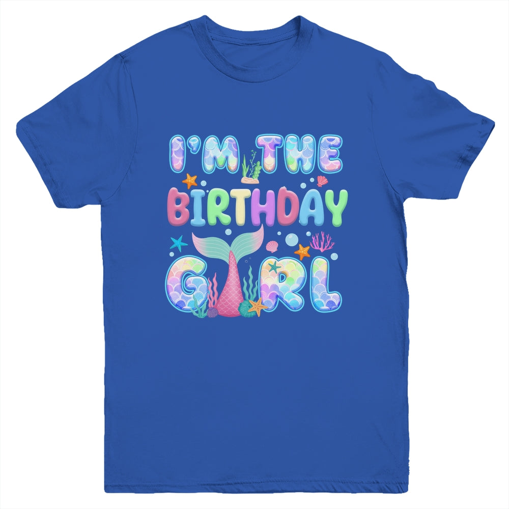 I'm The Birthday Mermaid Girl Family Matching Party Youth Shirt | siriusteestore