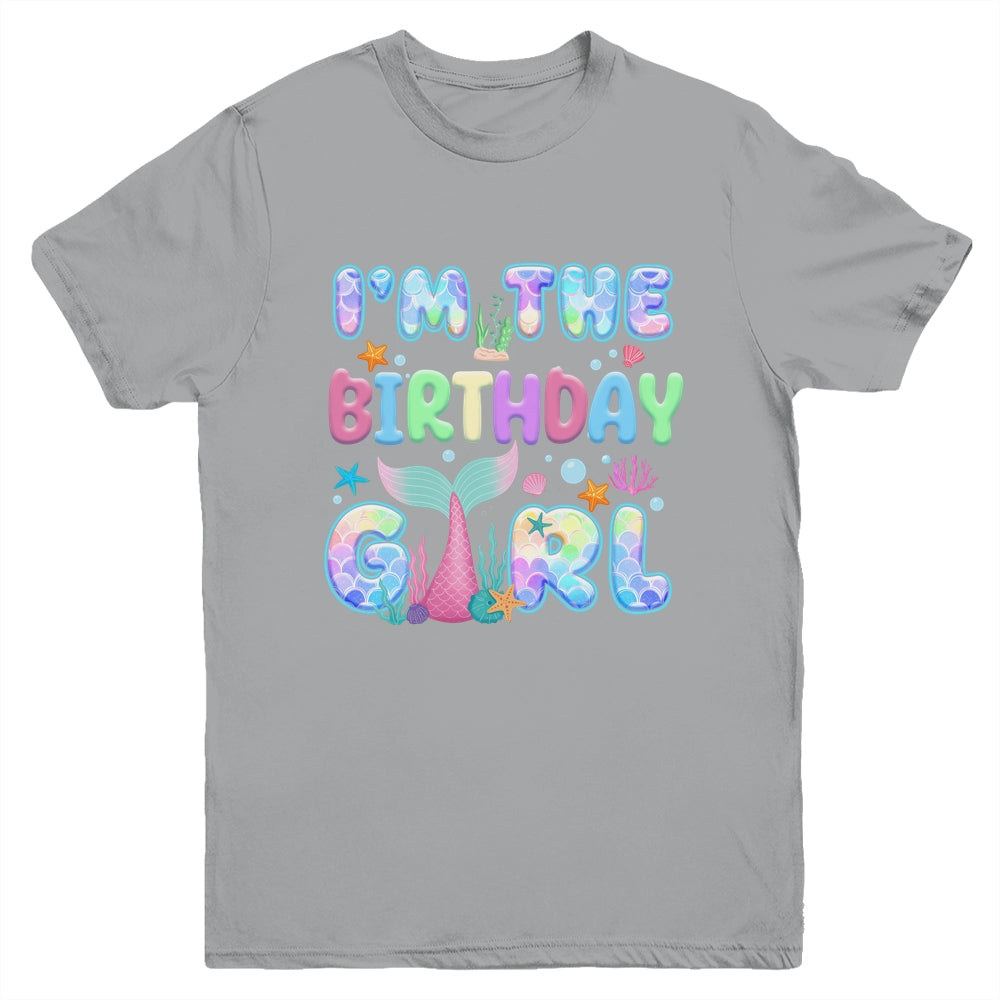 I'm The Birthday Mermaid Girl Family Matching Party Youth Shirt | siriusteestore