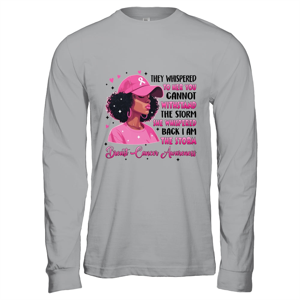I'm The Storm Black Women Breast Cancer Pink Ribbon Survivor Shirt & Hoodie | siriusteestore