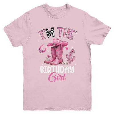 I'm The The Birthday Girl Pink Cowgirl Western Cow Girl Youth Shirt | siriusteestore
