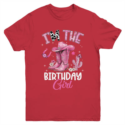 I'm The The Birthday Girl Pink Cowgirl Western Cow Girl Youth Shirt | siriusteestore
