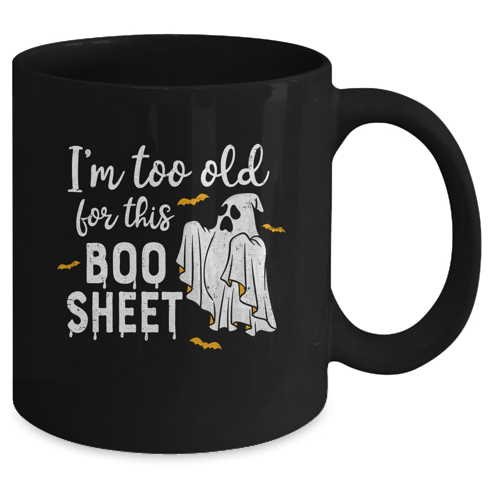I'm Too Old For This Boo Funny Halloween Beer Ghost Mug | siriusteestore