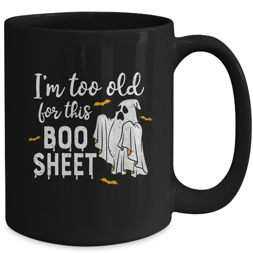 I'm Too Old For This Boo Funny Halloween Beer Ghost Mug | siriusteestore
