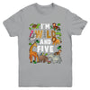 I'm Wild And Five 5 Year Old 5th Birthday Safari Jungle Animal Youth Shirt | siriusteestore