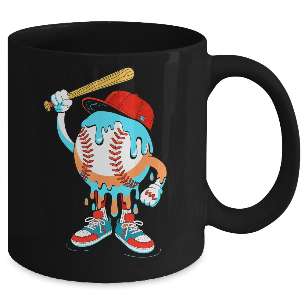 Ice Cream Drip Baseball Spots Baseball Drip For Girls Kids Mug | siriusteestore