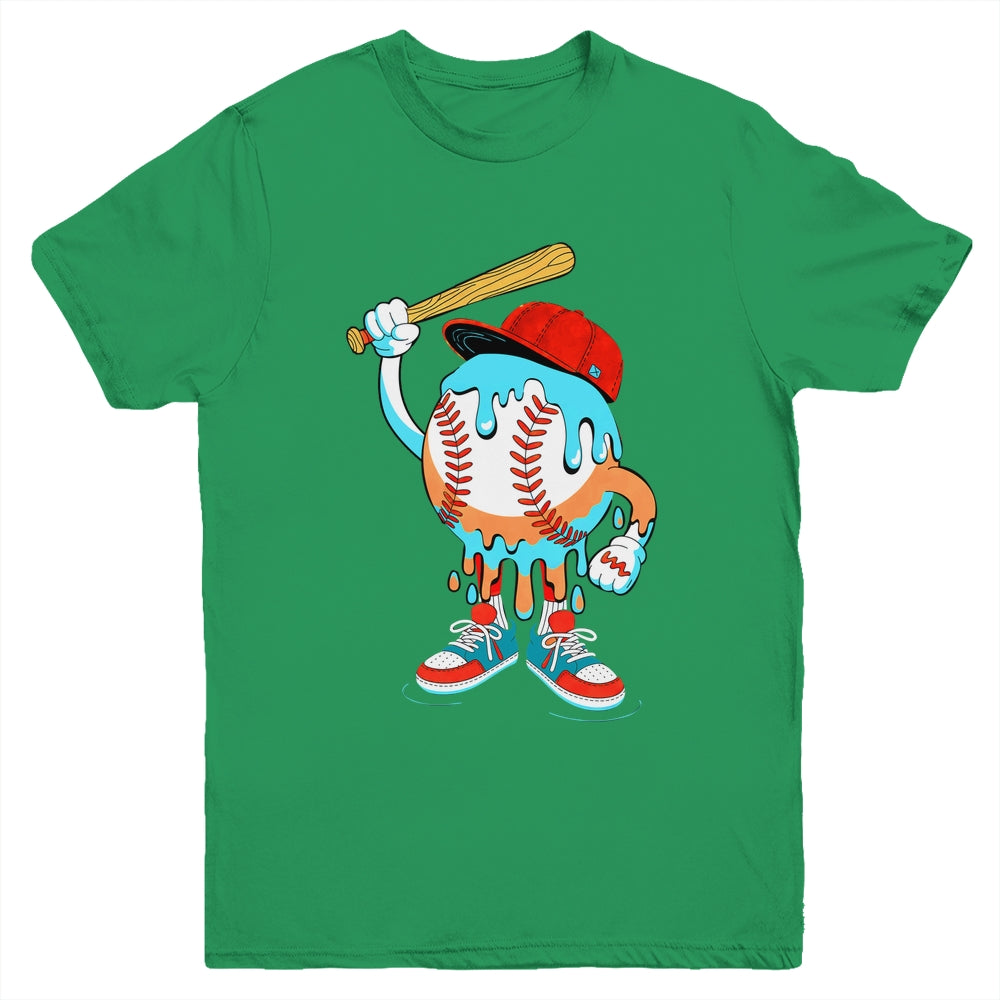 Ice Cream Drip Baseball Spots Baseball Drip For Girls Kids Youth Shirt | siriusteestore