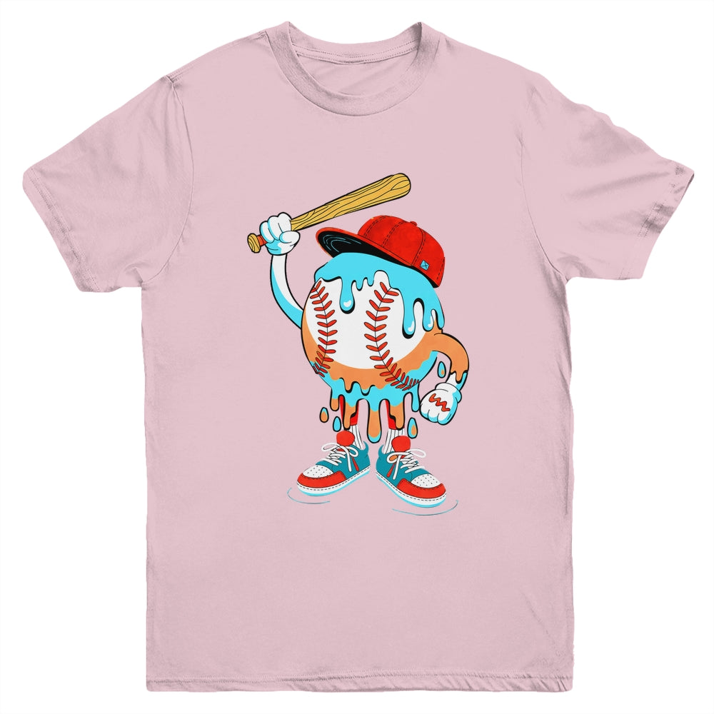 Ice Cream Drip Baseball Spots Baseball Drip For Girls Kids Youth Shirt | siriusteestore